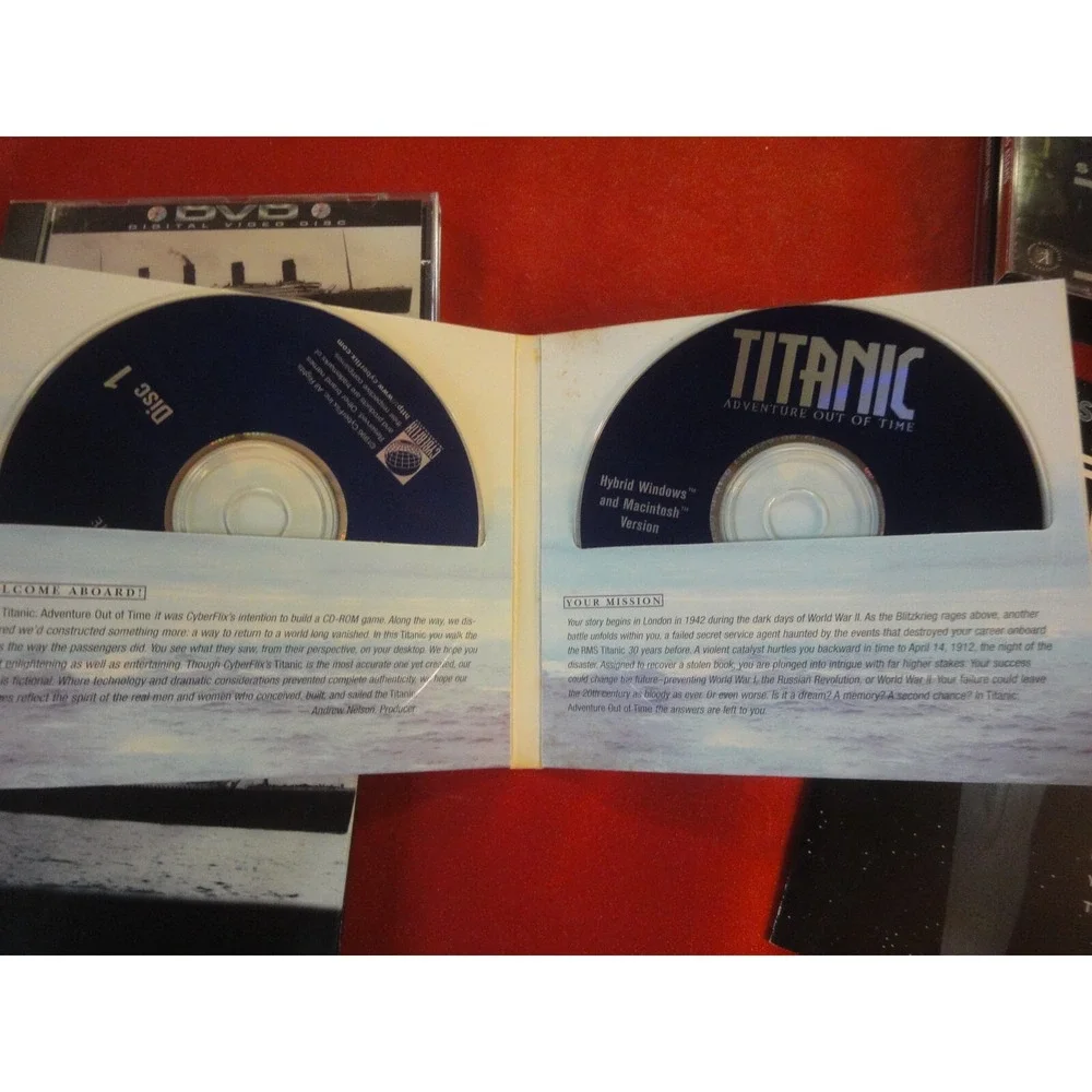 vintage pc games TITANIC Starship Douglas adams Adventure out of time documentar
